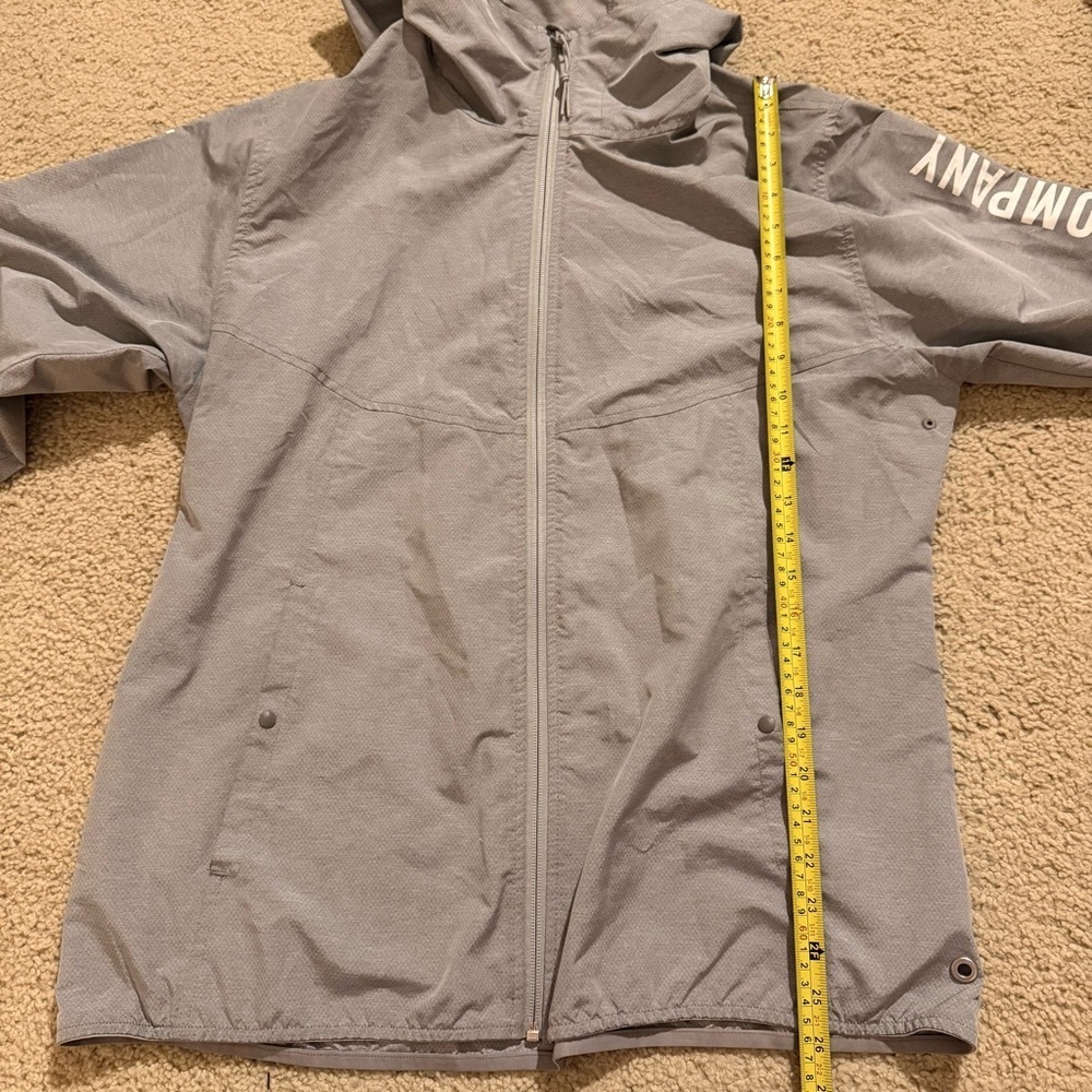 Herschel Supply Co Hooded Windbreaker Jacket Gray XL Lightweight Zip Up - Picture 5 of 10
